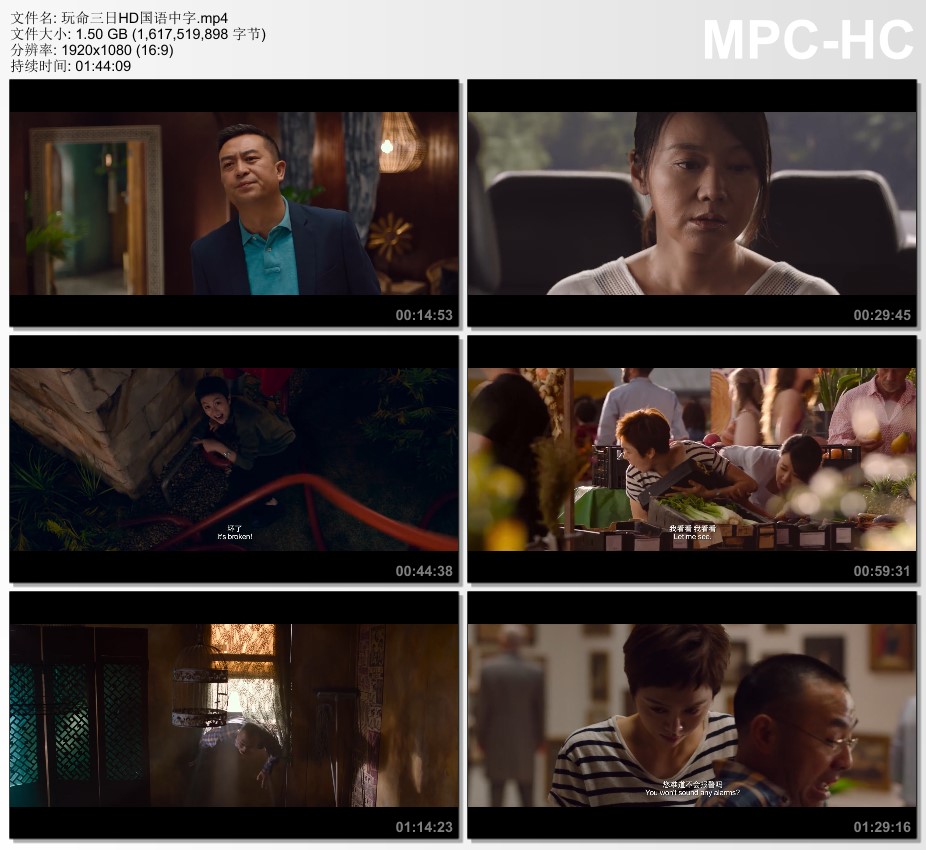 2021年国产张嘉益闫妮喜剧片《玩命三日》HD国语中字