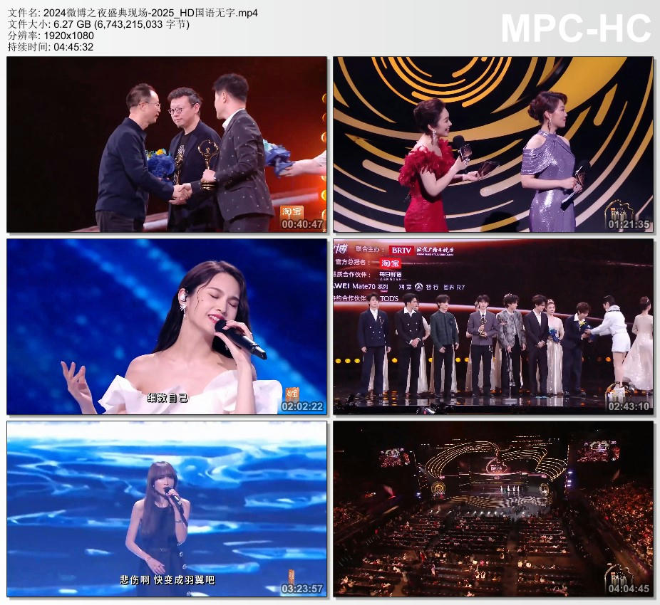2025年国产真人秀《2024微博之夜盛典现场》HD国语无字